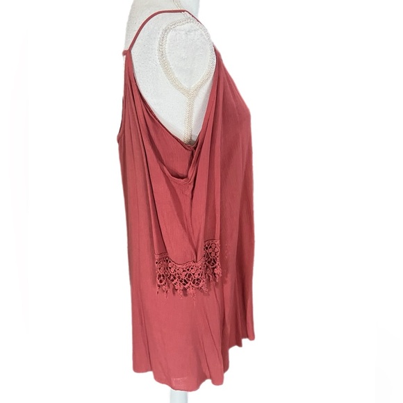 Charlotte Russe Womans Blouse Size S Cold Shoulder Mauve Color Lined - Picture 3 of 5